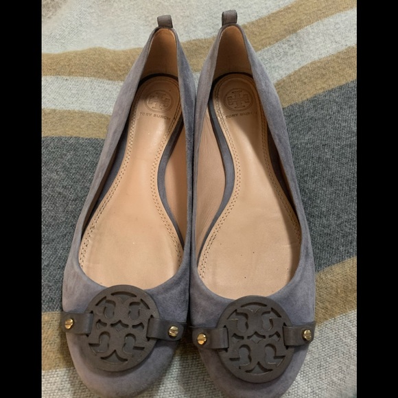Tory Burch Shoes - Tory Burch suede gray flats 8